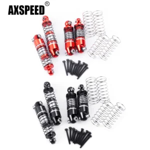 AXSPEED 4Pcs Alu 33/36/38/43/48mm Oil Shock Absorber Damper for Axial SCX24 Deadbolt C10 Wrangler Gladiator Bronco 1/24 RC Car