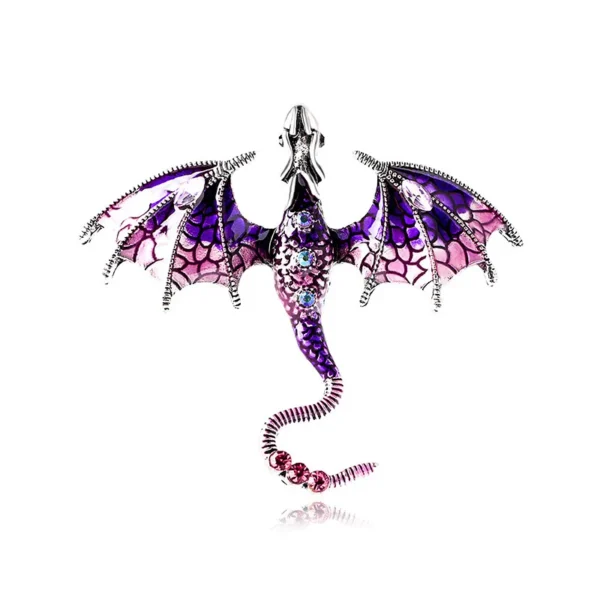 Hot Selling Fashion Cartoon Dragon Inset Crystal Enamel Pin Creative Lapel Metal Brooch Badge Jewelry Friends Gift Wholesale - Image 8