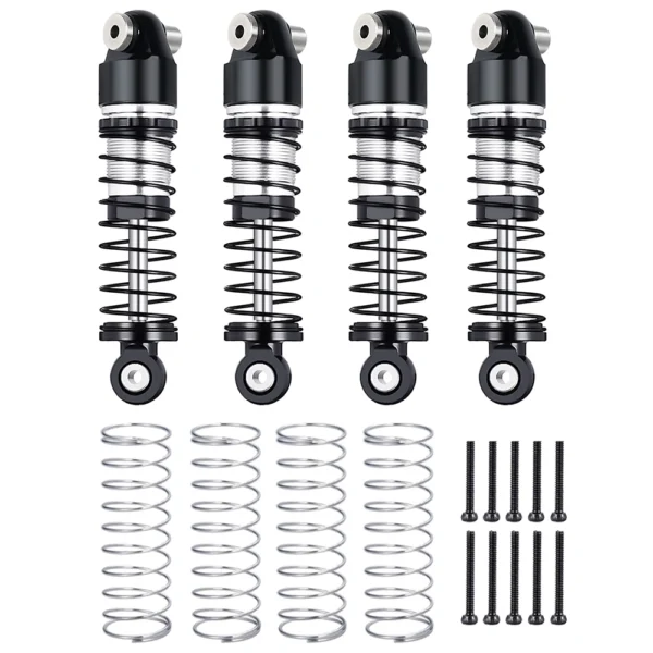 AXSPEED 4Pcs Alu 33/36/38/43/48mm Oil Shock Absorber Damper for Axial SCX24 Deadbolt C10 Wrangler Gladiator Bronco 1/24 RC Car - Image 9