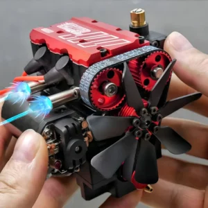 TOYAN FS L200AC Twin cylinder Nitro Engine Model 7CC Four stroke Inline Air cooled Engine Model KIT Version Metal Engine Toy
