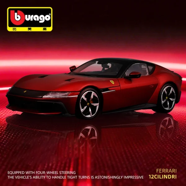 Bburago 1:24 Ferrari 12Cilindri Alloy Car Diecasts & Toy Vehicles Car Model Miniature Scale Model Car For Children - Image 5