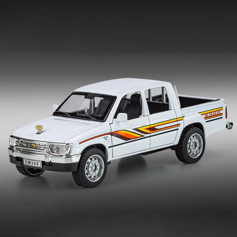 1:32 Toyota Hilux Off Road Pickup Truck Alloy Diecast Metal Model Hight Simulation Sound Light Toy Desktop Ornaments Boys Gifts - Image 8