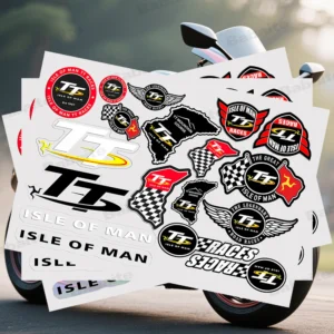 Motorcycle I-Isles Of Man TT Moto Sticker Auto Body Bumper Windows Motorcycle Laptop Walls Vinyl Decal Car Tuning Accessories