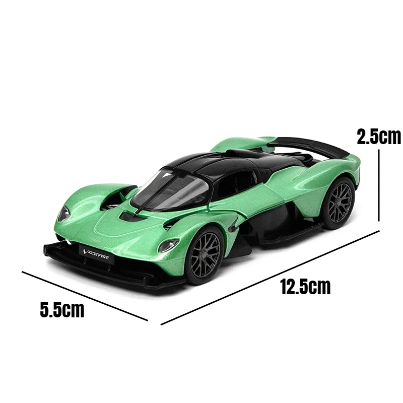 KiNSMART Toy Car Model 1/36 Aston Martin Valkyrie Diecast Alloy Miniature Pull Back Vehicle Collection Gift For Children Boy - Image 2