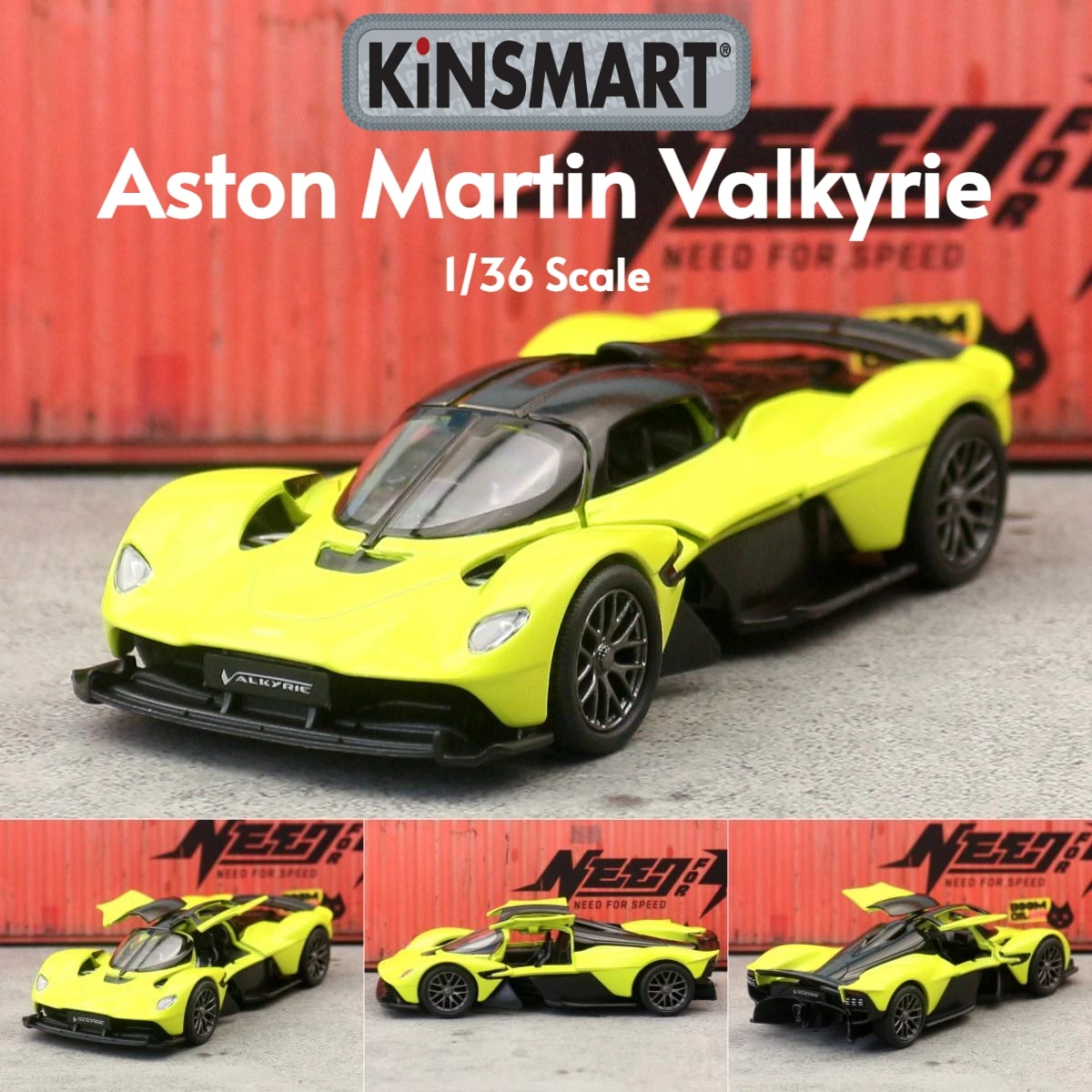 KiNSMART Toy Car Model 1/36 Aston Martin Valkyrie Diecast Alloy Miniature Pull Back Vehicle Collection Gift For Children Boy - Image 10