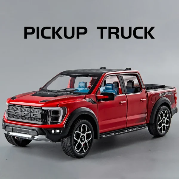 1:20 Ford Raptor F150 Pickup Alloy Truck Car Model Diecast Metal Off-road Vehicle Car Model Sound Light Simulation Kids Toy Gift - Image 9