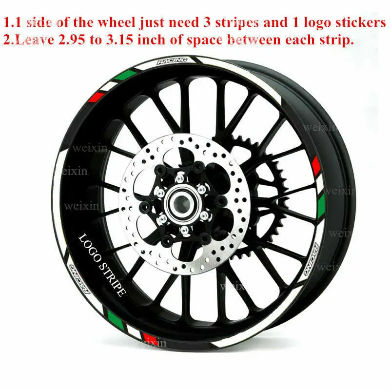 17inch Wheels Hub Stickers Motorcycle Accessories Reflective Decals Stripes For Honda HRC REPSOL CBR 250RR 400RR 600RR 1000RR - Image 7