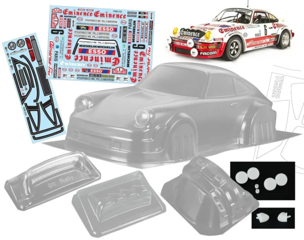 High quality 1982 911 Rally1/10 drift RC PC body shell lampshade 190mm width drift body shell RC hsp hpi trax Tamiya - Image 7