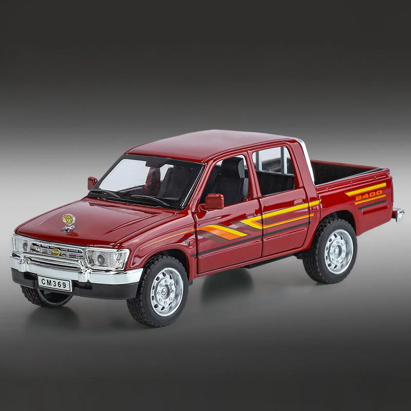 1:32 Toyota Hilux Off Road Pickup Truck Alloy Diecast Metal Model Hight Simulation Sound Light Toy Desktop Ornaments Boys Gifts - Image 7