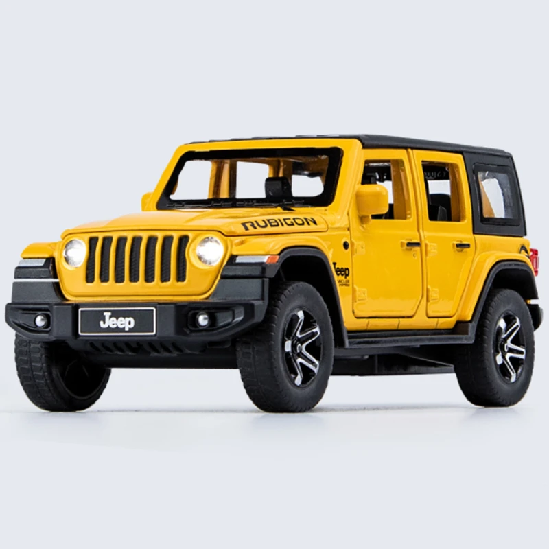 1:32 Jeeps Wrangler Rubicon Alloy Car Model Diecasts Metal Off-road Vehicles Car Model Simulation Sound and Light Kids Toys Gift - Image 8