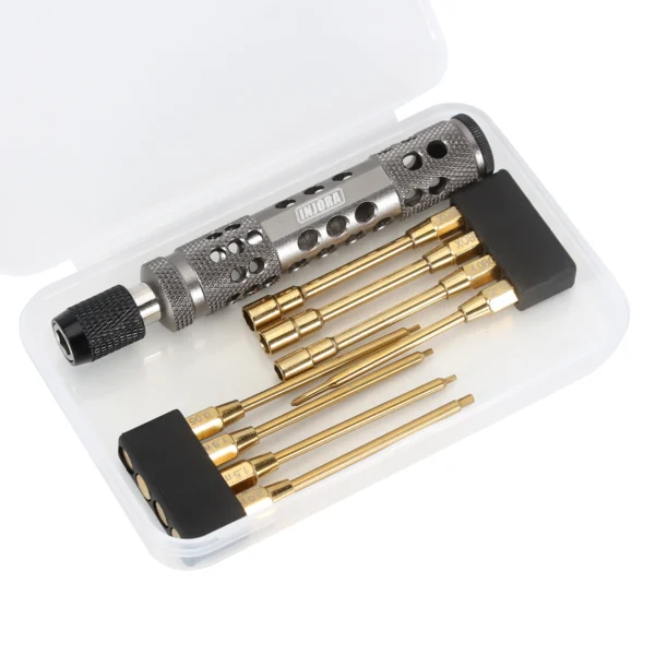 INJORA Quick Change Allen Key Hexagon Screwdrivers Hex Nut RC Tool Kit for 1/18 1/24 RC Crawler Axial SCX24 AX24 FMS FCX24 TRX4M - Image 8