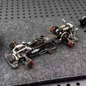 LSD Plaid RC Mini Car 1/24 RC Drift Mosquito Car Frame KIT Lightweight Electric Remote Control Drift Model Toy Holiday Gift