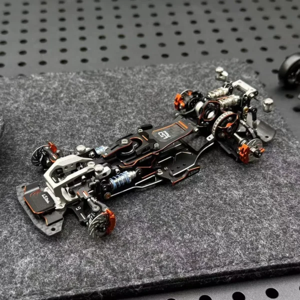 LSD Plaid RC Mini Car 1/24 RC Drift Mosquito Car Frame KIT Lightweight Electric Remote Control Drift Model Toy Holiday Gift