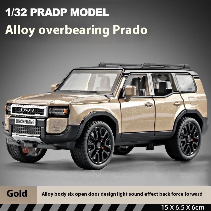 1:32 TOYOTA PRADO Land Cruiser Off Road Vehicle Metal Alloy Diecast Model Car Outdoor Display Collectibles Decorative Gift Boy - Image 7