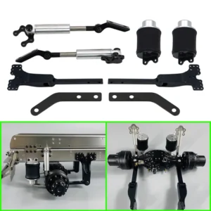 suspension-air-bag: Single Bridge Dual Airbags Suspension System for 1/14 Tamiya RC Truck Trailer Tipper Scania MAN Benz Actros Volvo Car Diy Parts