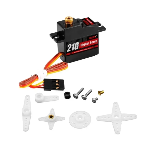 NEEBRC 21G Metal Gear Waterproof Dgital RC Servo for 1/14 1/16 1/18 RC Car Drone Boat Hyper Go 14209 14210 MN99S MN82 MN78 WPL - Image 5