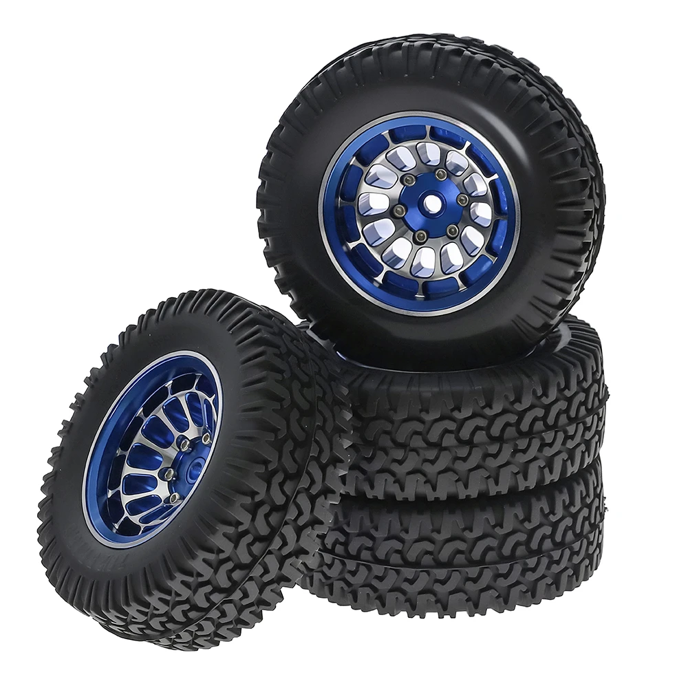 1.55-inch Metal Wheel Hub+rubber Tire For 1/10 Rc Rock Crawler Cars Axial 90069 D90 Cc01 Tf02 Lc70 MJX Rgt Rc4wd - Image 6