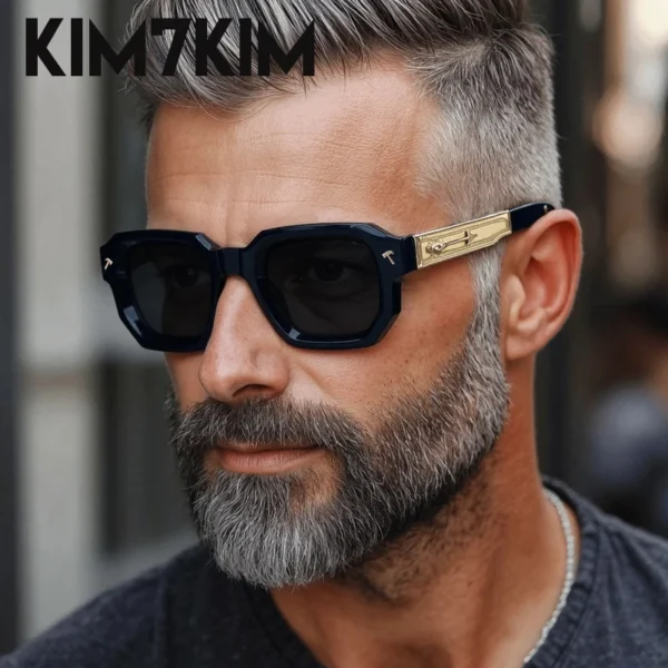 Polarized Square Punk Sunglasses Men 2025 Luxury Brand Classic Rectangle Sunglass UV400 Driving Eyewear Fashion Outdoor Shades - Image 2