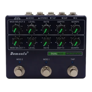 DUAL-MOD: Demonfx-DUAL MOD WORKSTATON Guitar Bass Effect Pedal Reverb  Delay Pedal And True Bypass  New