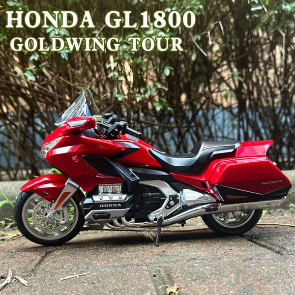 1:9 Honda Gold Wing Tour GL1800 Alloy Die Cast Motorcycle Model Vehicle Collection Sound and Light Off Road Autocycle Toys Car - Image 2