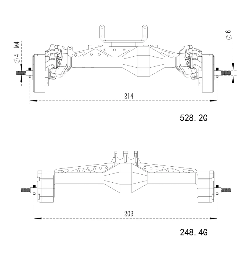 MEUS RACING Cheat Code Capra 1.9 ISO Axles Kit for Axial Capra 1.9 4X4 and DIY SCX10 SCX10 II Upgrades Parts - Image 3