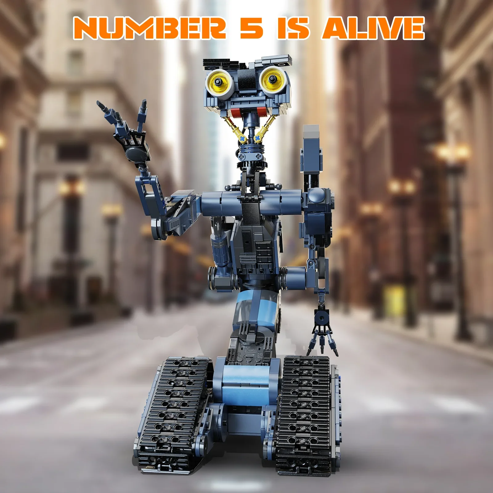 Johnnys 5 Robot Building Blocks Set Military Robot Model Action Figure Bricks Johnnys Five Building Blocks 1176PCS-With-motor - Image 2