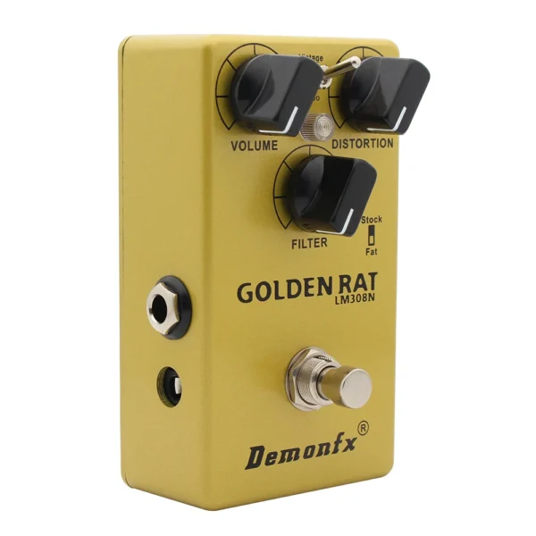 GOLDEN-RAT: Demonfx GOLDEN RAT Guitar Effect Pedal  Fuzz Distortion Booster  True Bypass  High Quality - Image 2