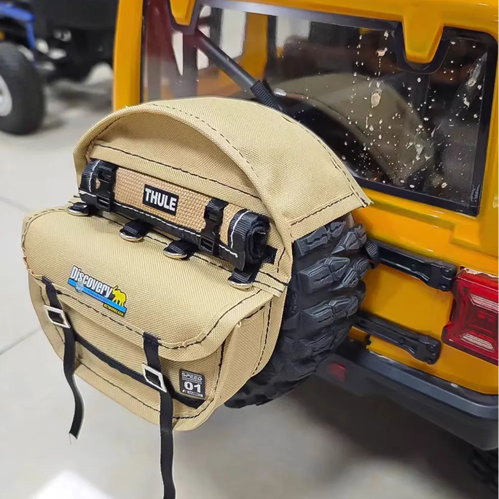 1/8 1/10 RC Spare Tire Cover for Axial SCX10 TRX4 D90 | Realistic Simulation Wheel Storage Bag  - Image 5