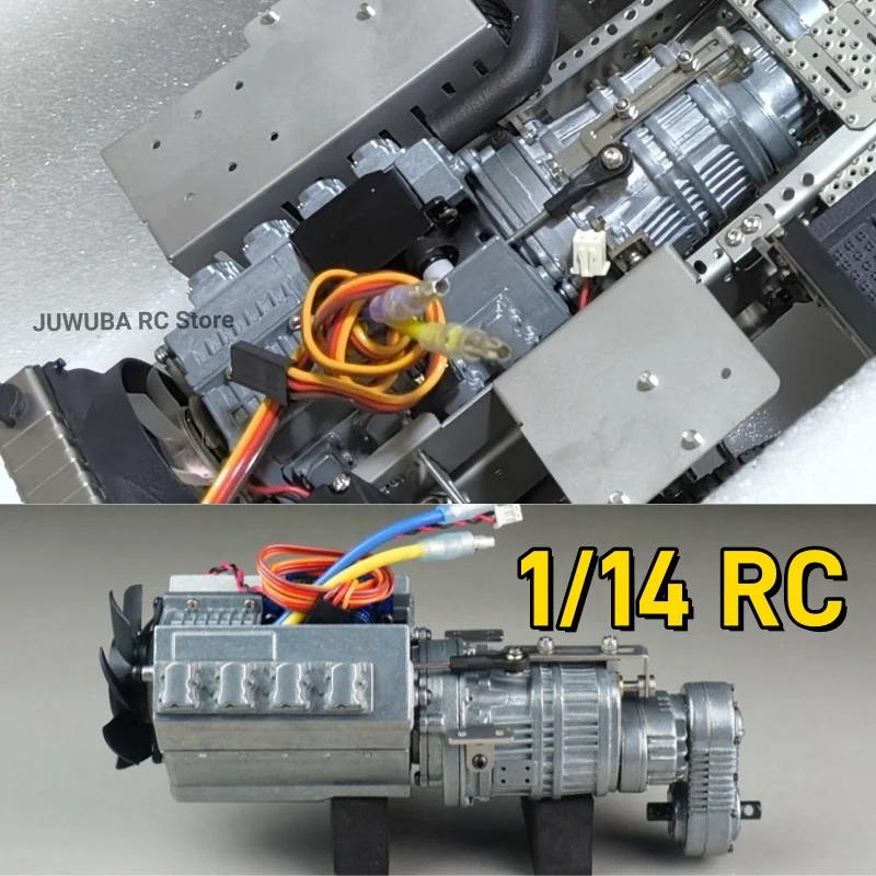SCALECLUB 1/14 RC 3-speed Gearbox 27T And 35T Motor For Tamiya 1 14 Radio Control Tractor Truck RC Truck Parts Accessories