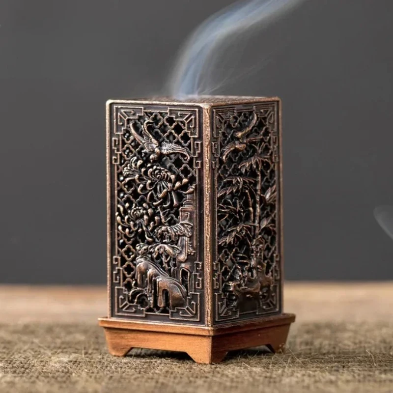 Vertical Incense Burner Zinc Alloy Incense Burner Mini Incense Burner Plum Blossom Bamboo Diffuser Home Fragrance Products - Image 7