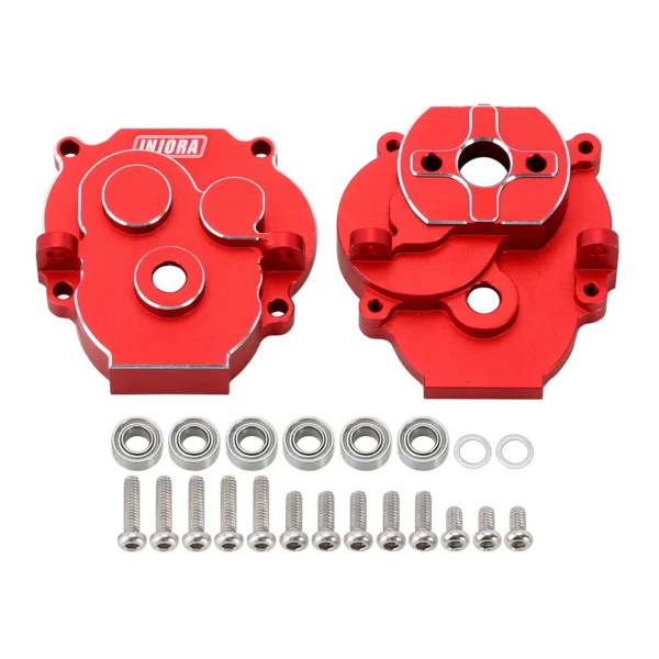 INJORA CNC Aluminum Transmission Housing with Bearings for 1/18 RC Crawler TRX4M Upgrade (4M-51) - Image 8