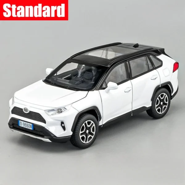1/32 Toyota RAV4 SUV Off-Road Toy Car  JKM Diecast Metal Model Sound &amp  Light Doors Openable Educational Collection Gift For Boy - Image 8