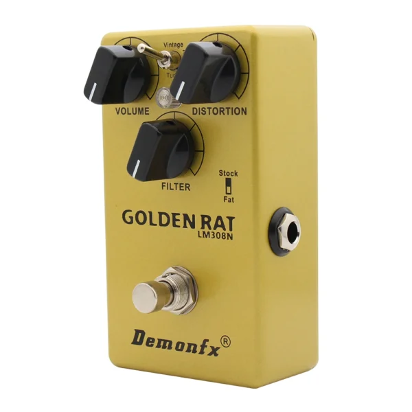 GOLDEN-RAT: Demonfx GOLDEN RAT Guitar Effect Pedal  Fuzz Distortion Booster  True Bypass  High Quality - Image 3