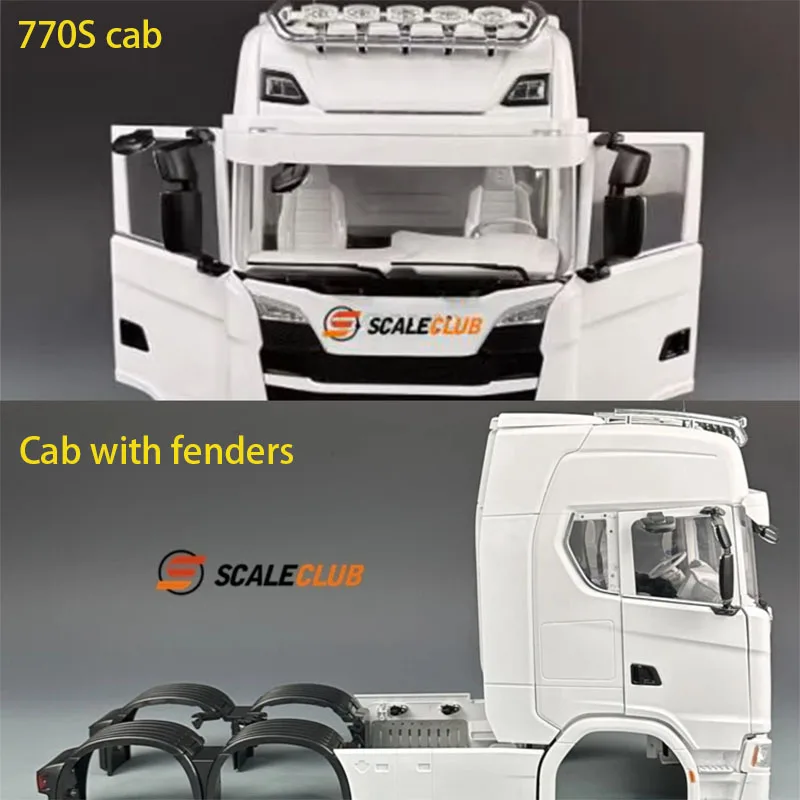 Cab-with-fenders Scaleclub Model 1/14 for Scania 770S Open Door Version Cab Body Driving Compartment Cab