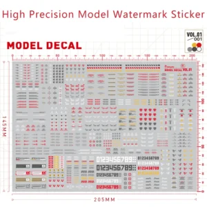 Model tool High-precision Universal Water Transfer Sticker Fluorescent Water Sticker Etching Sheet