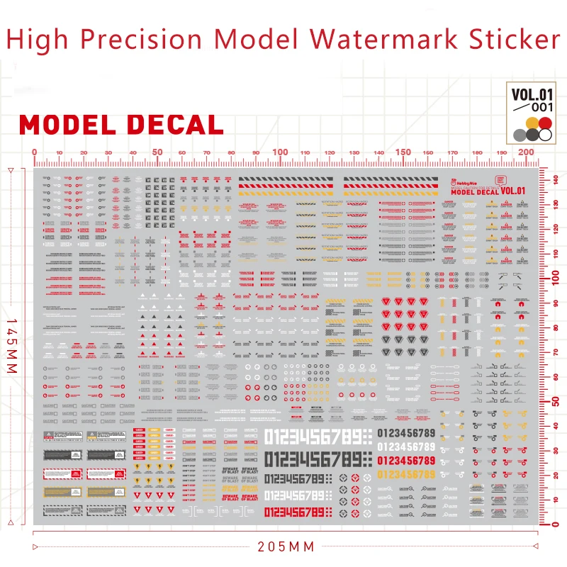 Model tool High-precision Universal Water Transfer Sticker Fluorescent Water Sticker Etching Sheet