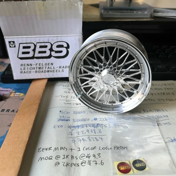 Diecast Car Model Metal Forged BBS RAYS Assemble Refitting Wheel Hub Creative Desktop Display - Image 2