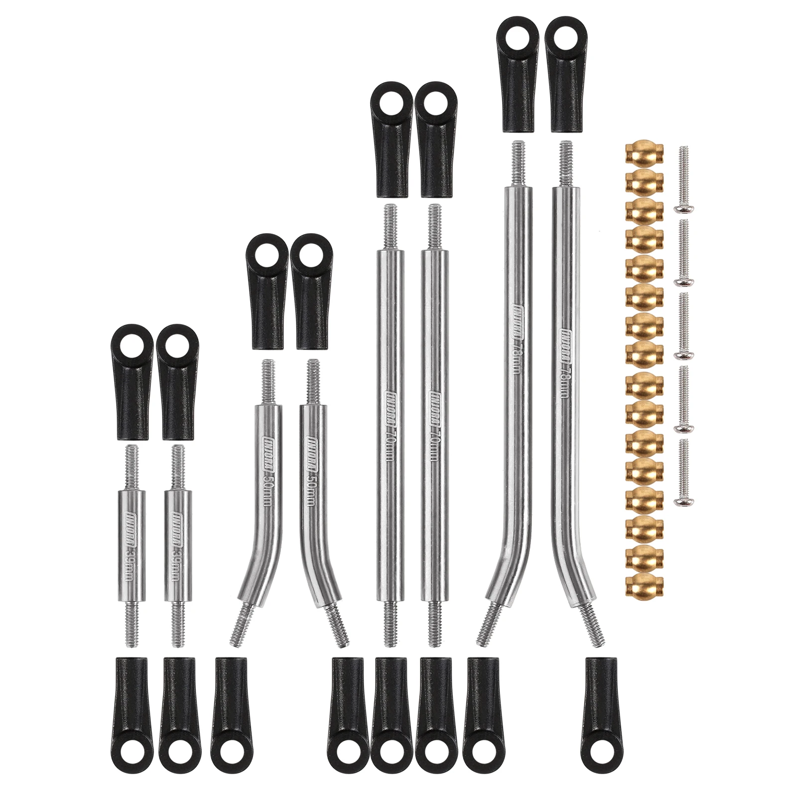 INJORA Stainless Steel High Clearance 4 Links Set Upgrade Parts For 1/24 RC Crawler Axial SCX24 Jeep Gladiator Dodge Power Wagon - Image 8