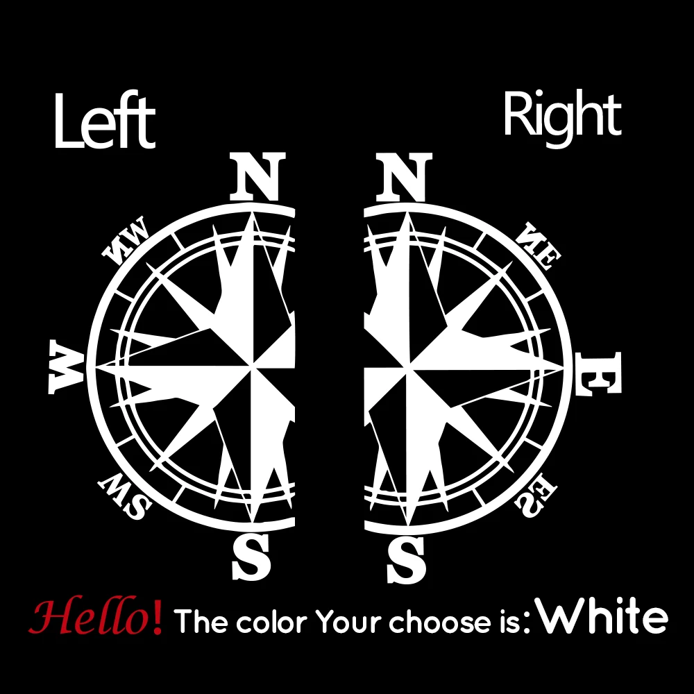 CTCM self adhesive detachable giant compass cover  trunk sticker  a pair of PVC waterproof car stickers - Image 7