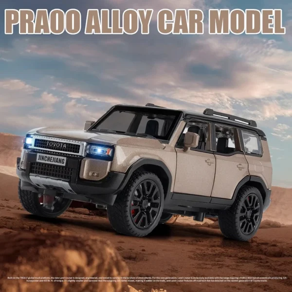 1:32 TOYOTA PRADO Land Cruiser Off Road Vehicle Metal Alloy Diecast Model Car Outdoor Display Collectibles Decorative Gift Boy - Image 6