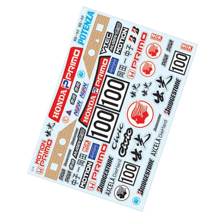 1/10 A4 RC Sticker Already Cut Body Shell For RC Drift Touring Truck Monster GT Crawler Scale