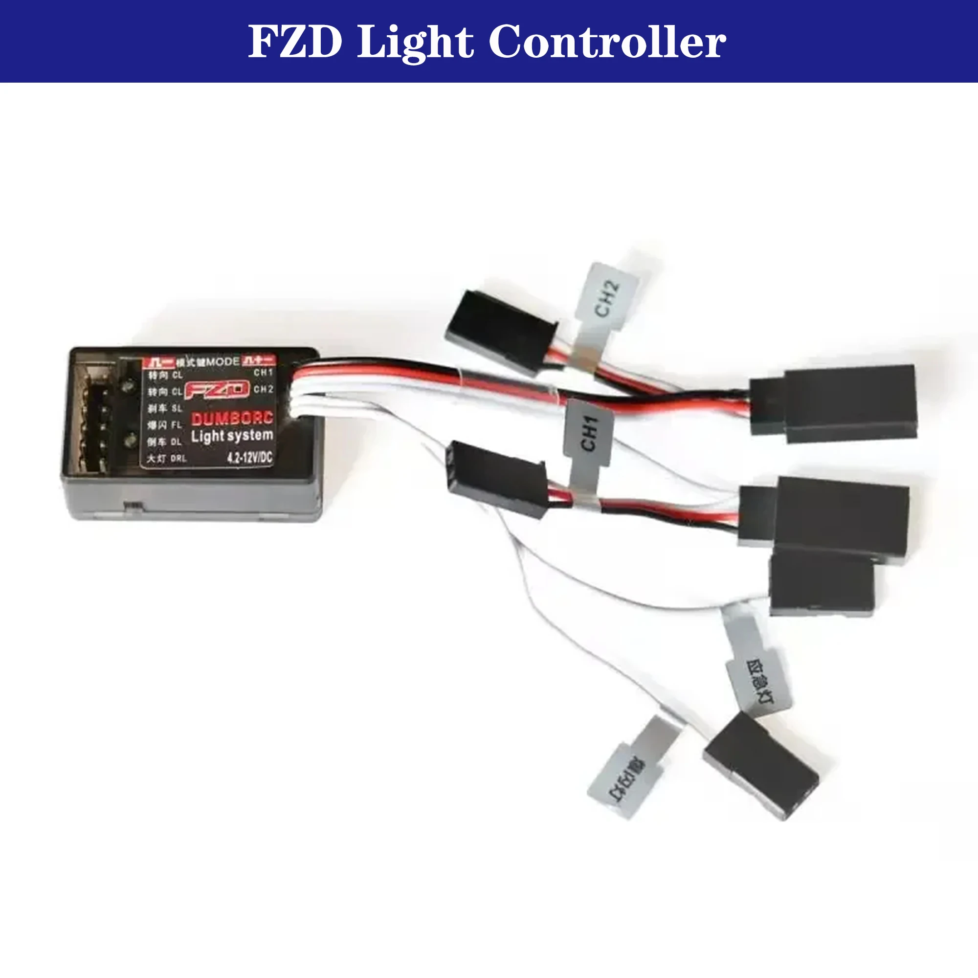 DUMBORC FZD Simulation Light Controller 12 Led Lights System Kit for 1/8 1/10 RC Car Drift Truck SCX10 TAMIYA CC01 4WD Axial - Image 9