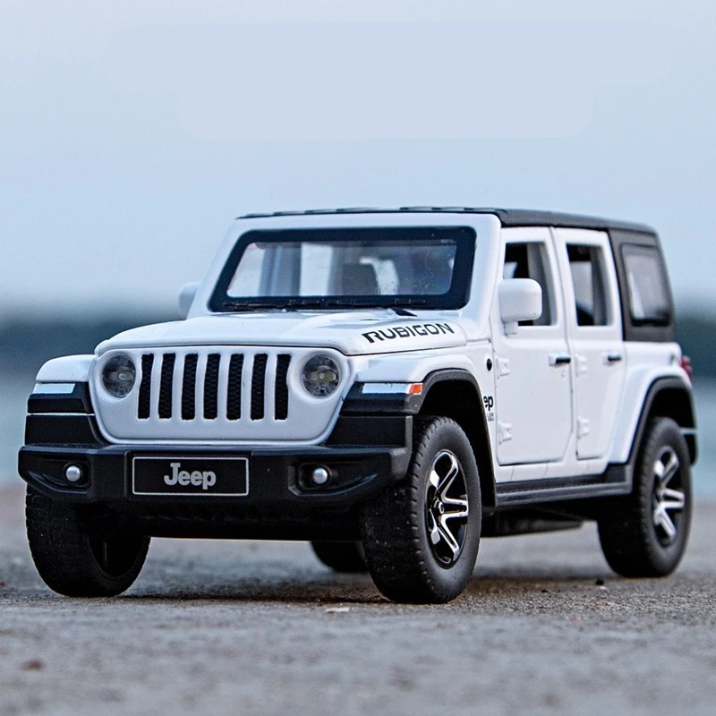 1:32 Jeeps Wrangler Rubicon Alloy Car Model Diecasts Metal Off-road Vehicles Car Model Simulation Sound and Light Kids Toys Gift - Image 7