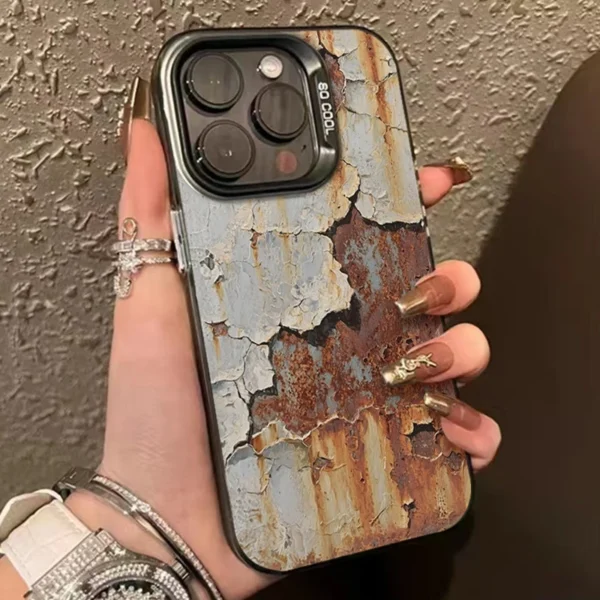 Retro Industrial Style Rusty Phone Case for IPhone 16 15 14 13 12 11 Pro Max Mini X XR XSMAX 8 7 Plus Anti Fall Matte Back Cover - Image 2