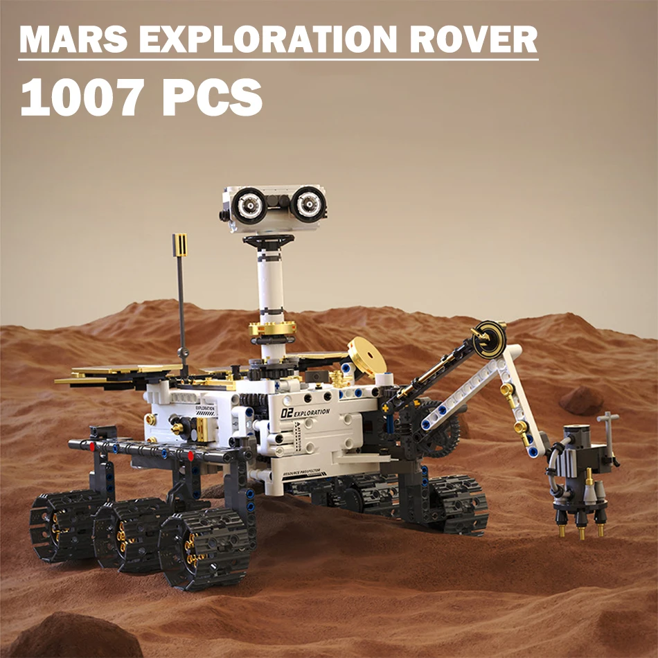 MOC Science Technical Mars Exploration Rover Model Building Blocks Bricks Kits RC Programming APP Educational Toys for Kids Gift - Image 6