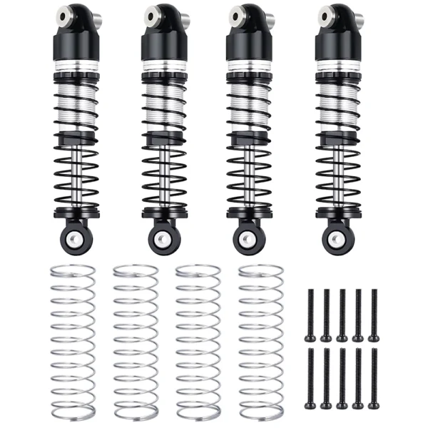 AXSPEED 4Pcs Alu 33/36/38/43/48mm Oil Shock Absorber Damper for Axial SCX24 Deadbolt C10 Wrangler Gladiator Bronco 1/24 RC Car - Image 10