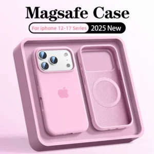 Original Liquid Silicone Magsafe Case for Apple iPhone 17 13 15 16 14 Pro Max Wireless Charging 12 15 16 17 Magnetic Soft Cover