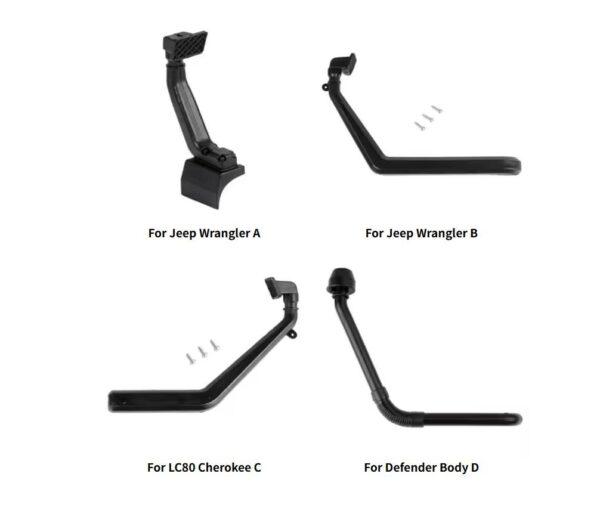 INJORA RC Car Plastic Snorkel for 1/10 RC Crawler Axial SCX10 90046 AXI03007 Jeep Wrangler LC80 Cherokee TRX4 Defender - Image 11