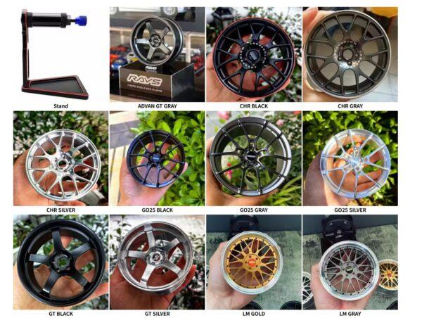 Diecast Car Model Metal Forged BBS RAYS Assemble Refitting Wheel Hub Creative Desktop Display - Image 7