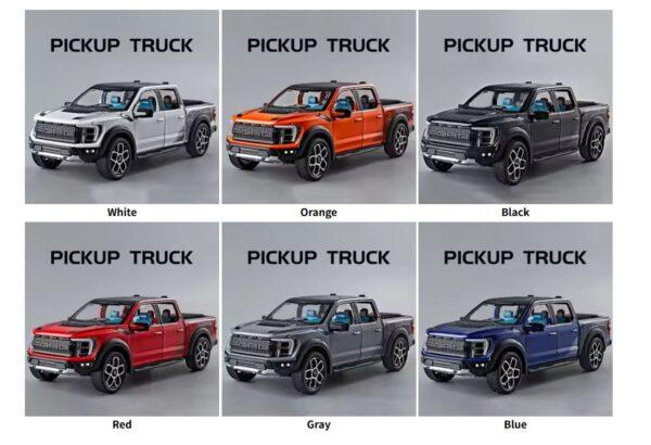 1:20 Ford Raptor F150 Pickup Alloy Truck Car Model Diecast Metal Off-road Vehicle Car Model Sound Light Simulation Kids Toy Gift - Image 10